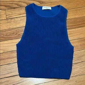 Babaton Royal Blue Ribbed Tank Top
